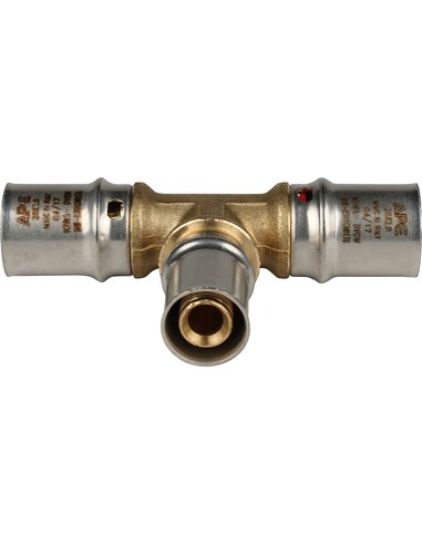 Тройник переходной STOUT 20x16x20 для металлопластиковых труб пресс