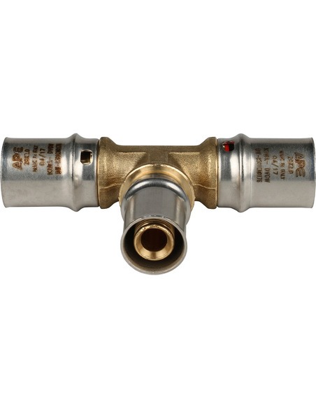 Тройник переходной STOUT 20x16x20 для металлопластиковых труб пресс