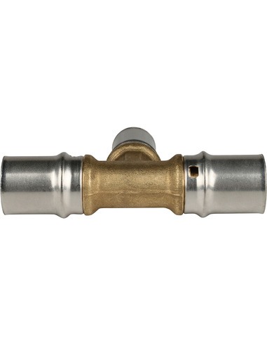 Тройник переходной STOUT 20x16x20 для металлопластиковых труб пресс