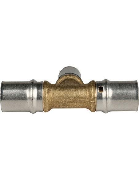 Тройник переходной STOUT 20x16x20 для металлопластиковых труб пресс