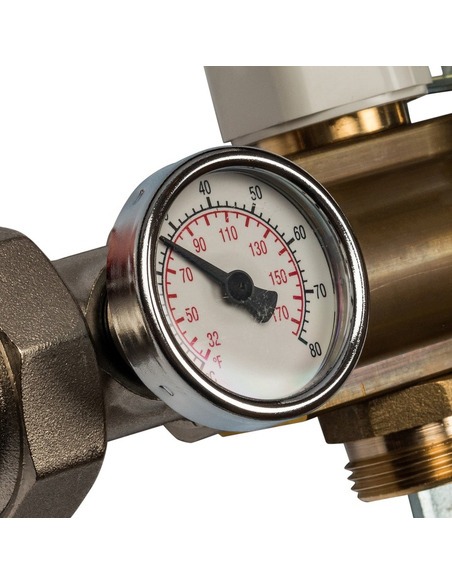 Коллектор STOUT из латуни в сборе с расходомерами 4 вых.