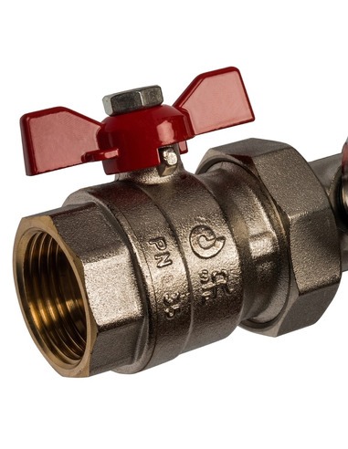 Коллектор STOUT из латуни в сборе с расходомерами 4 вых.