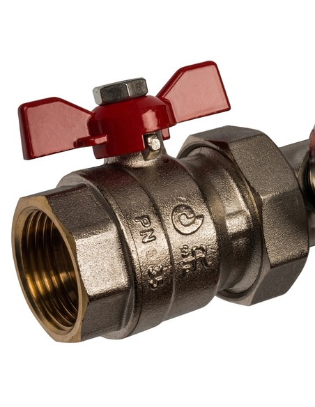 Коллектор STOUT из латуни в сборе с расходомерами 4 вых.