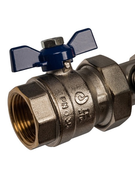 Коллектор STOUT из латуни в сборе с расходомерами 4 вых.