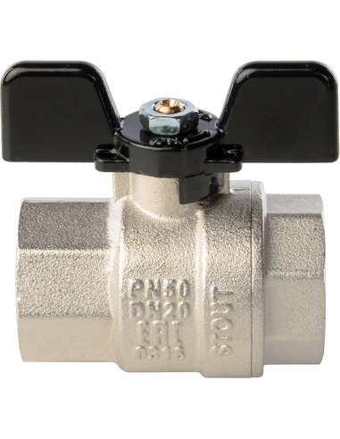 Кран шаровой STOUT полнопроходной 3/4" ВР-ВР (бабочка)