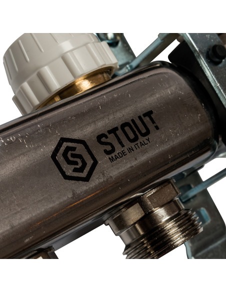 Коллектор STOUT из нержавеющей стали в сборе с расходомерами 5 вых.