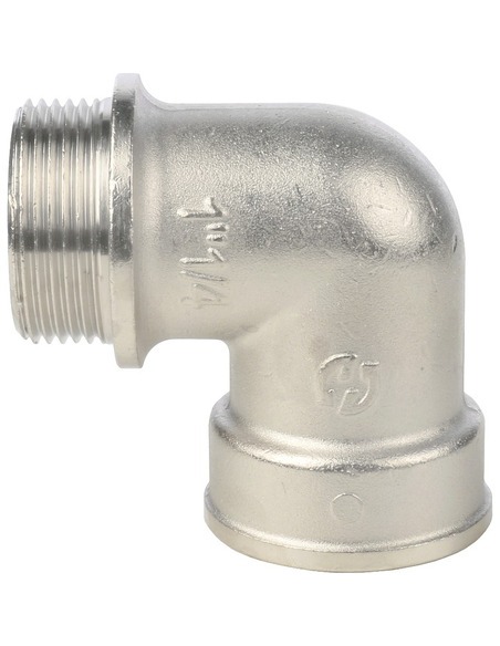 Угольник с упором никелированный STOUT 1 1/4" ВР-НР