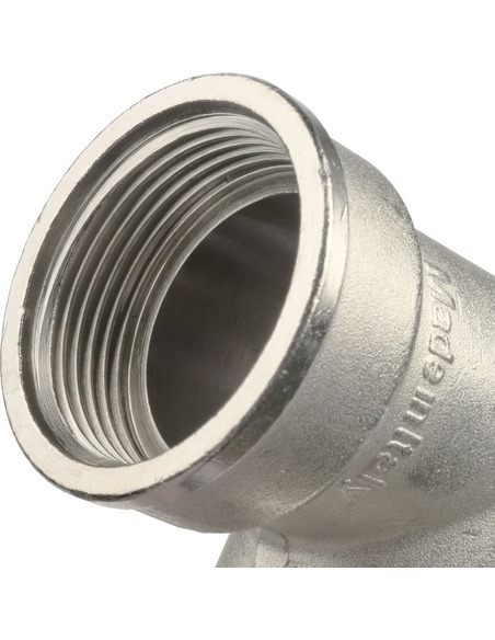 Угольник с упором никелированный STOUT 1 1/4" ВР-НР