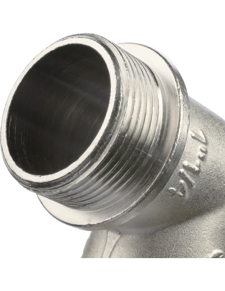 Угольник с упором никелированный STOUT 1 1/4" ВР-НР