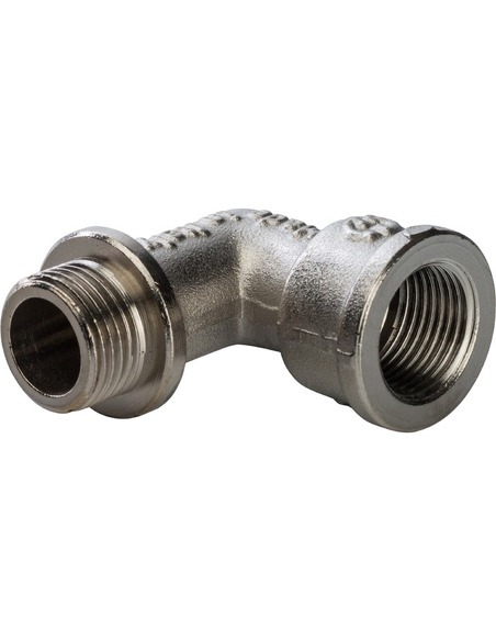 Угольник с упором никелированный STOUT 3/8" ВР-НР