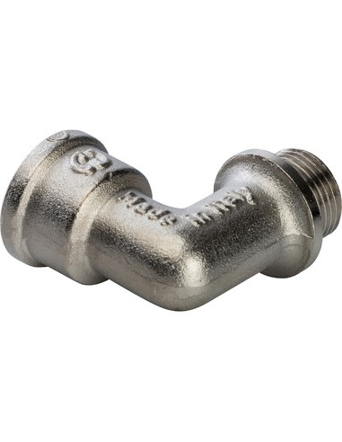 Угольник с упором никелированный STOUT 3/8" ВР-НР