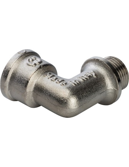 Угольник с упором никелированный STOUT 3/8" ВР-НР