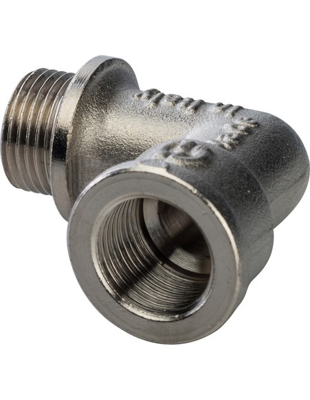 Угольник с упором никелированный STOUT 3/8" ВР-НР