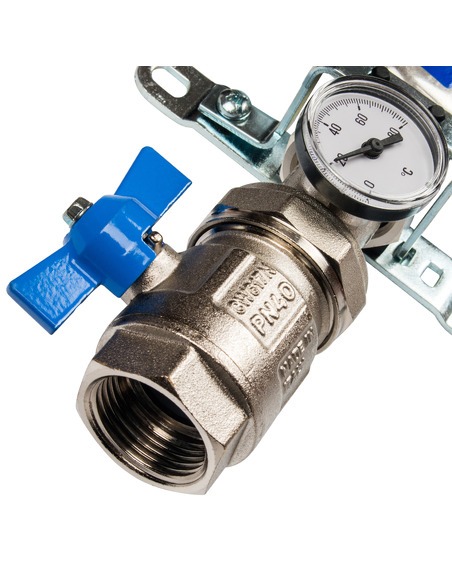 Коллектор STOUT из нержавеющей стали в сборе с расходомерами 2 вых.