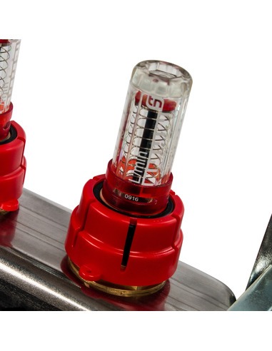 Коллектор STOUT из нержавеющей стали в сборе с расходомерами 2 вых.