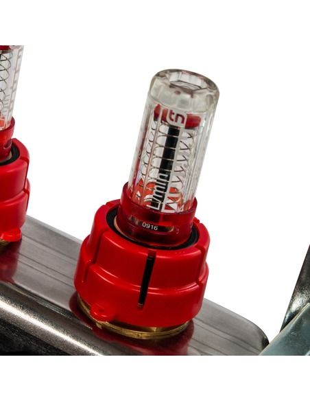 Коллектор STOUT из нержавеющей стали в сборе с расходомерами 2 вых.