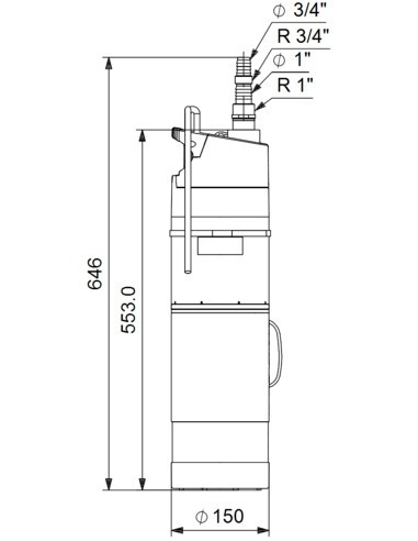 Насос колодезный Grundfos SBA 3-45 A