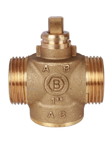 Клапан двухходовой зональный STOUT 1" НР с сервоприводом 230V, Kvs 12 (компактный)