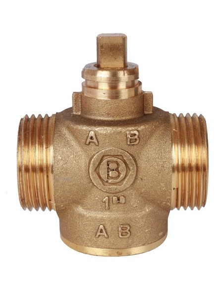 Клапан двухходовой зональный STOUT 1" НР с сервоприводом 230V, Kvs 12 (компактный)