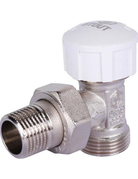 Клапан термостатический STOUT 1/2"х3/4" ЕК угловой