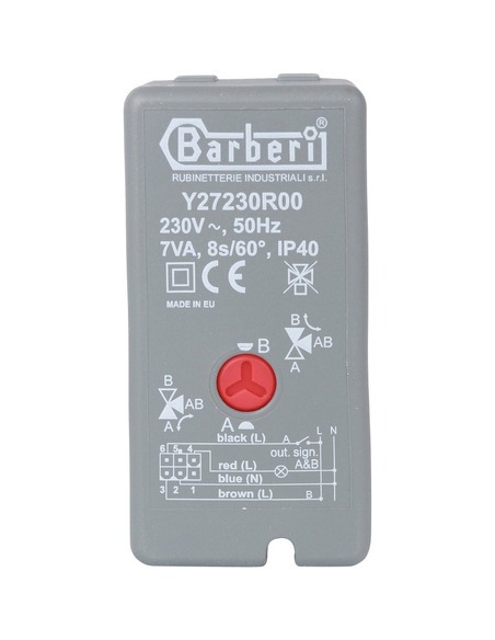 Клапан трехходовой зональный STOUT 1 1/4" НР с сервоприводом 230V, Kvs 8 (компактный)