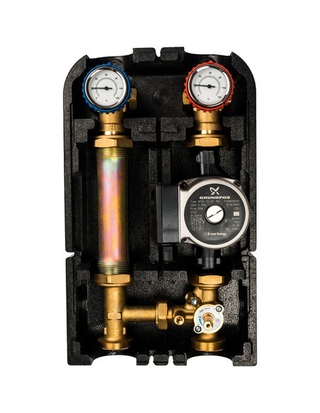 Насосная группа STOUT с приводным смесителем 1" с насосом (реверс)