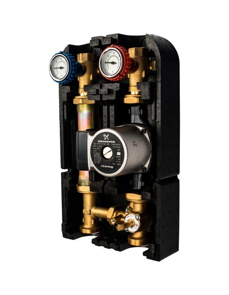 Насосная группа STOUT с приводным смесителем 1" с насосом (реверс)