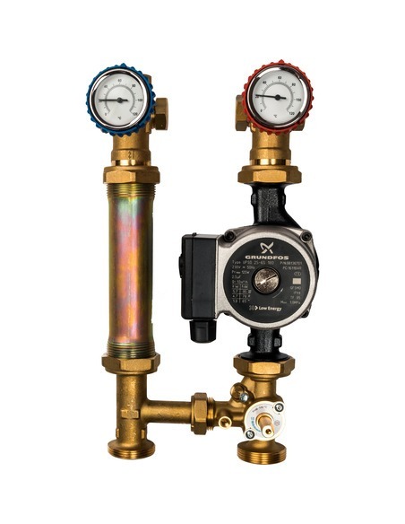 Насосная группа STOUT с приводным смесителем 1" с насосом (реверс)