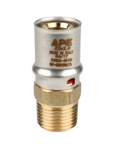 Переходник STOUT 20x1/2" НР для металлопластиковых труб пресс