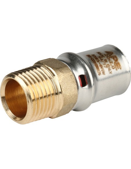 Переходник STOUT 20x1/2" НР для металлопластиковых труб пресс