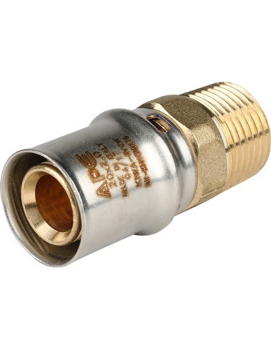 Переходник STOUT 20x1/2" НР для металлопластиковых труб пресс