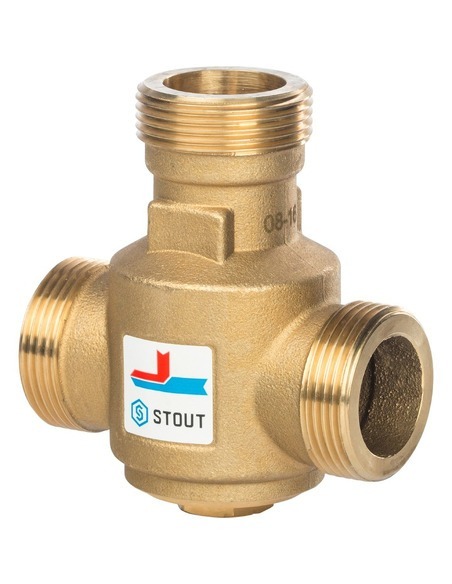 Термостатический смесительный клапан STOUT 55°C, 1 1/4" НР, Kvs 9