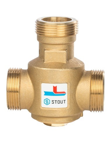 Термостатический смесительный клапан STOUT 55°C, 1 1/4" НР, Kvs 9