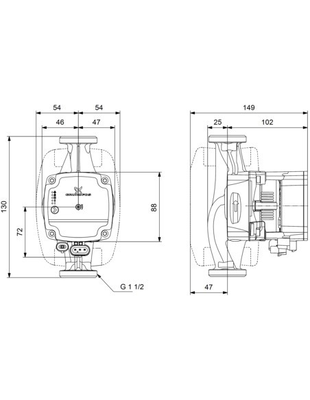 Насос циркуляционный Grundfos ALPHA1 L 25-60 130