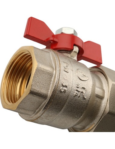 Коллектор STOUT из латуни в сборе с расходомерами 3 вых.