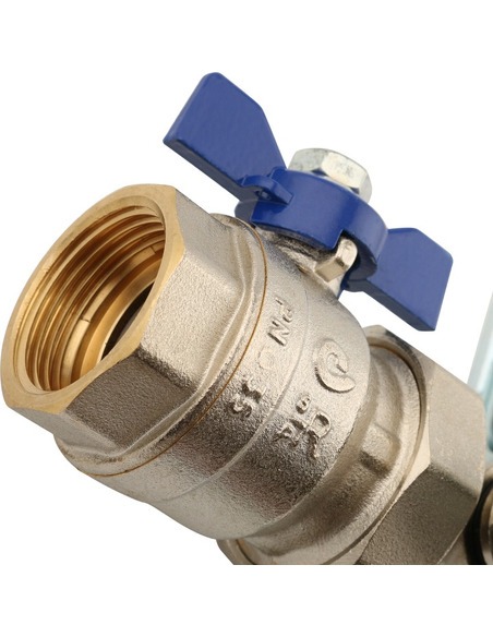 Коллектор STOUT из латуни в сборе с расходомерами 3 вых.