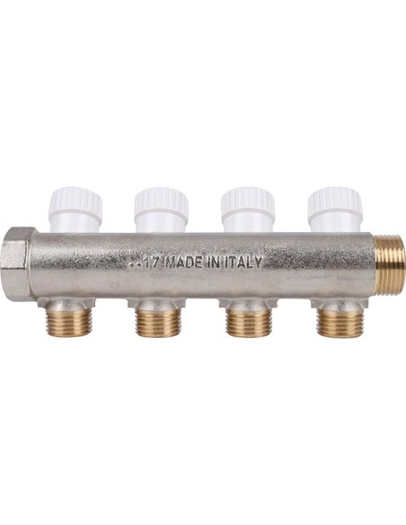 Коллектор распределительный STOUT 3/4", 4 вых. 1/2"