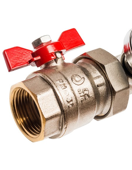 Коллектор STOUT из латуни в сборе без расходомеров 11 вых.