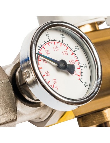 Коллектор STOUT из латуни в сборе без расходомеров 11 вых.