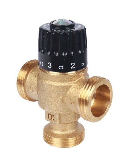 Термостатический смесительный клапан STOUT 30-65°C, 1" НР, Kvs 2,3