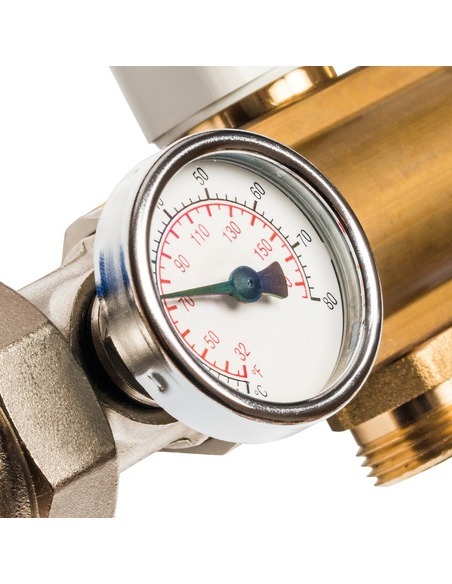 Коллектор STOUT из латуни в сборе без расходомеров 12 вых.