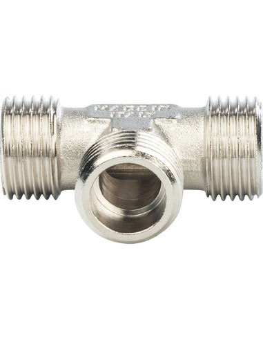 Тройник никелированный STOUT 3/4" НР