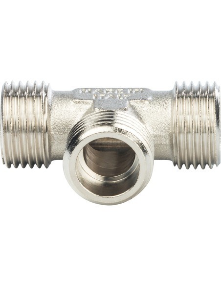 Тройник никелированный STOUT 3/4" НР