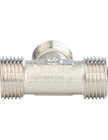 Тройник никелированный STOUT 3/4" НР