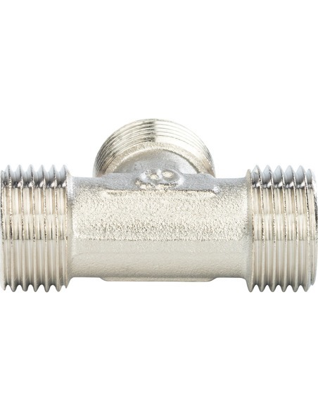 Тройник никелированный STOUT 3/4" НР