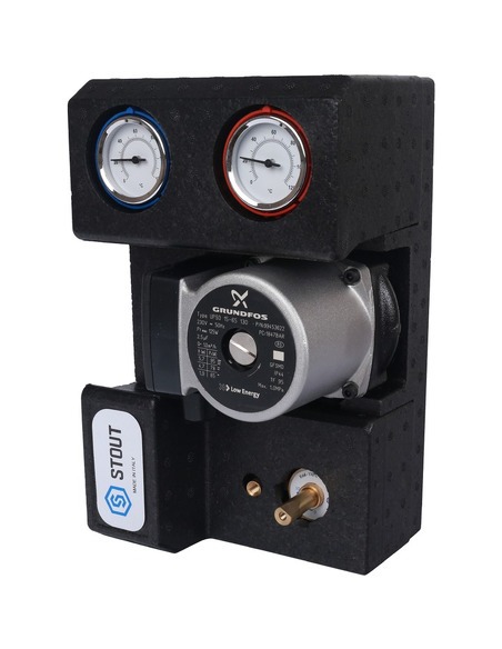 Насосная группа STOUT с приводным смесителем 3/4" с насосом