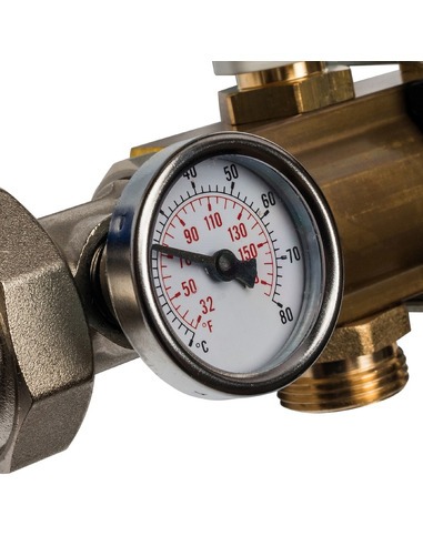 Коллектор STOUT из латуни в сборе без расходомеров 4 вых.