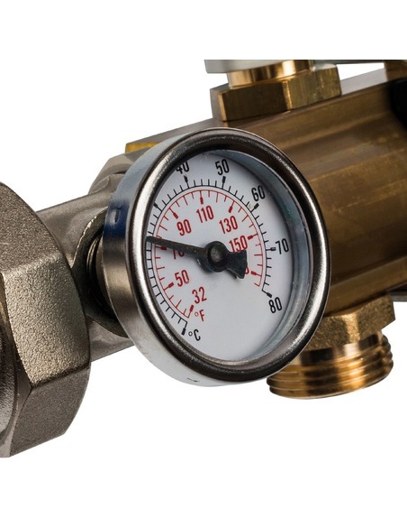 Коллектор STOUT из латуни в сборе без расходомеров 4 вых.