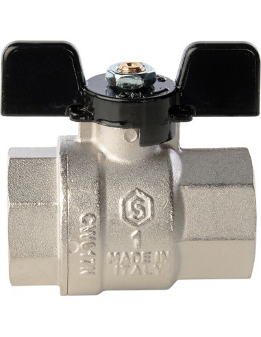 Кран шаровой STOUT полнопроходной 1" ВР-ВР (бабочка)