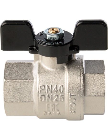 Кран шаровой STOUT полнопроходной 1" ВР-ВР (бабочка)